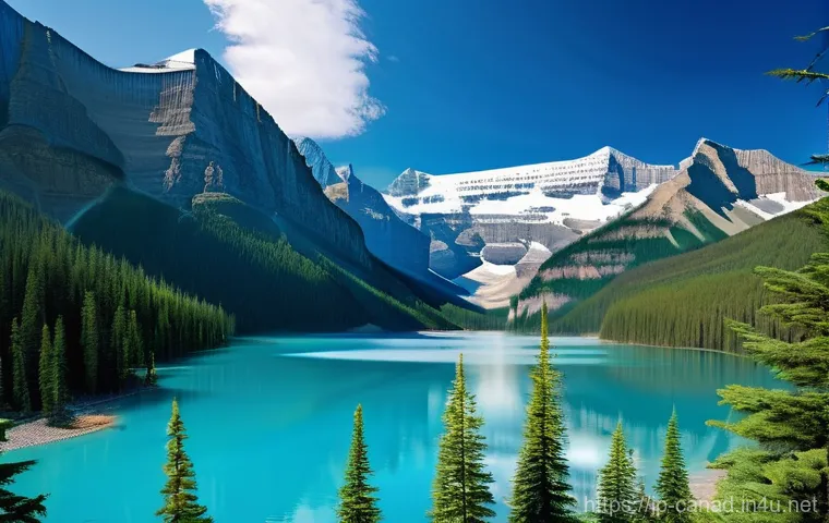 캐나다 자연 공원과 국립공원 - **Prompt 1: Majestic Canadian Rockies Panorama with Iconic Lakes**
"A breathtaking wide-angle pa...