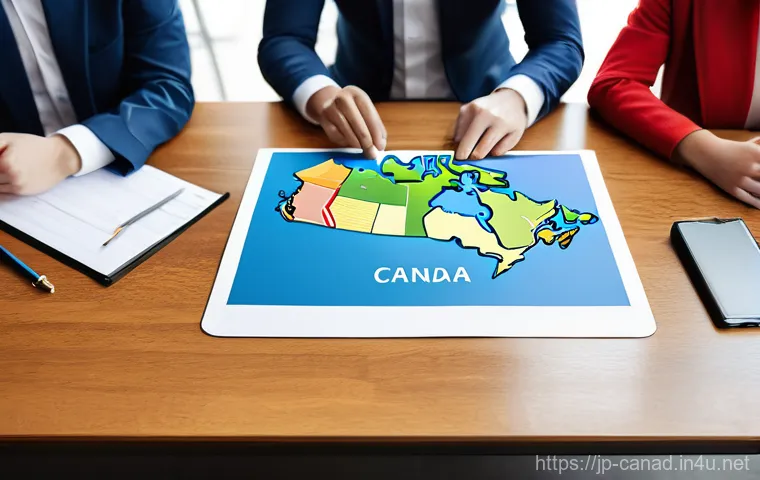 캐나다 자동차 보험 필수 정보 - **Prompt:** A diverse group of young adults in Canada, each representing different provinces (e.g., ...